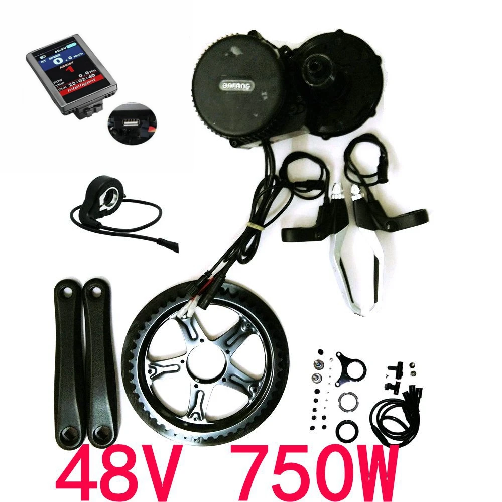 8fun/bafang мотор BBS02B 48v 750w последний контроллер рукоятки электро велосипеды trike, фара для электровелосипеда в наборы