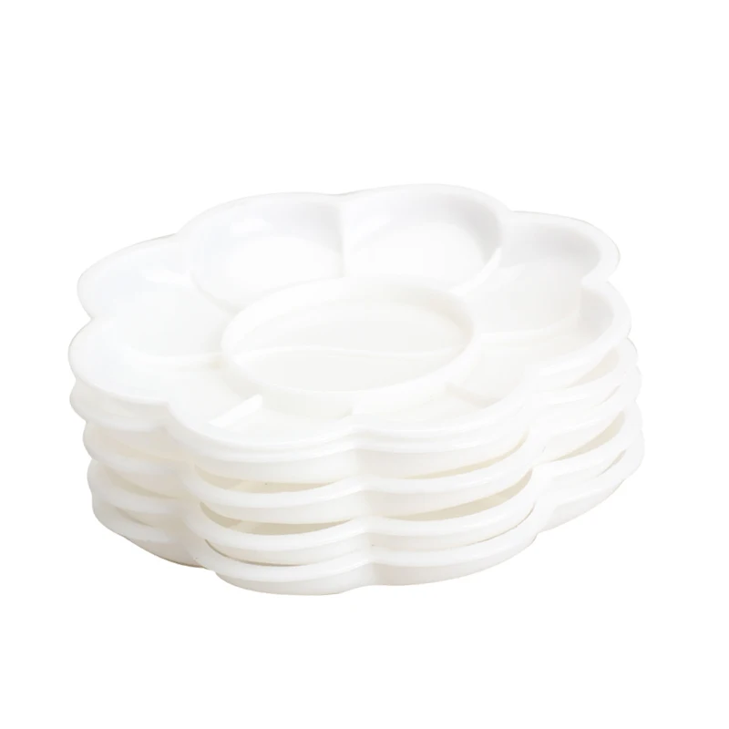 5Pcs Plastic Nail Art Paint Color Mixing Palette Plate Disk Essential Tools OA66 |