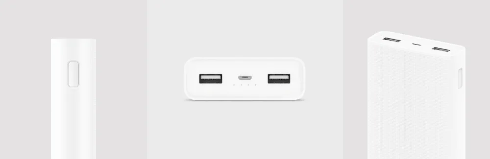 Внешний аккумулятор Xiaomi 20000 mAh 2C, портативная зарядка, двойной USB QC3.0, зарядное устройство для iphone samsung