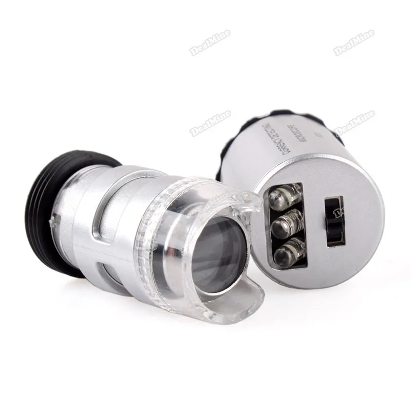 dealmine Festival! 60X 3 LED Magnify Magnifier Loupe Microscope for iPhone 5 5S Currency Detecting popular | Инструменты
