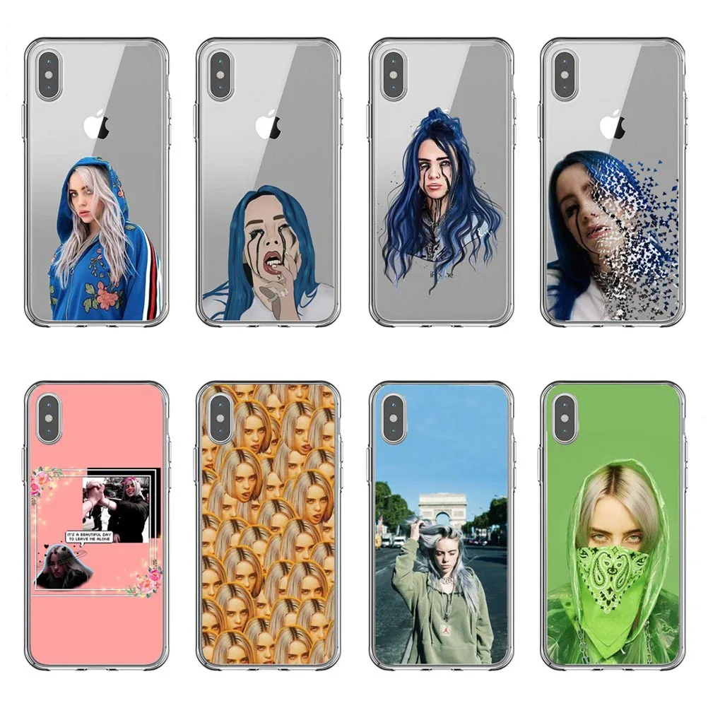 Rainbow Billie eilish Модный мягкий силиконовый чехол для телефона из ТПУ iPhone 11 Pro Max X10 5S 6SPlus