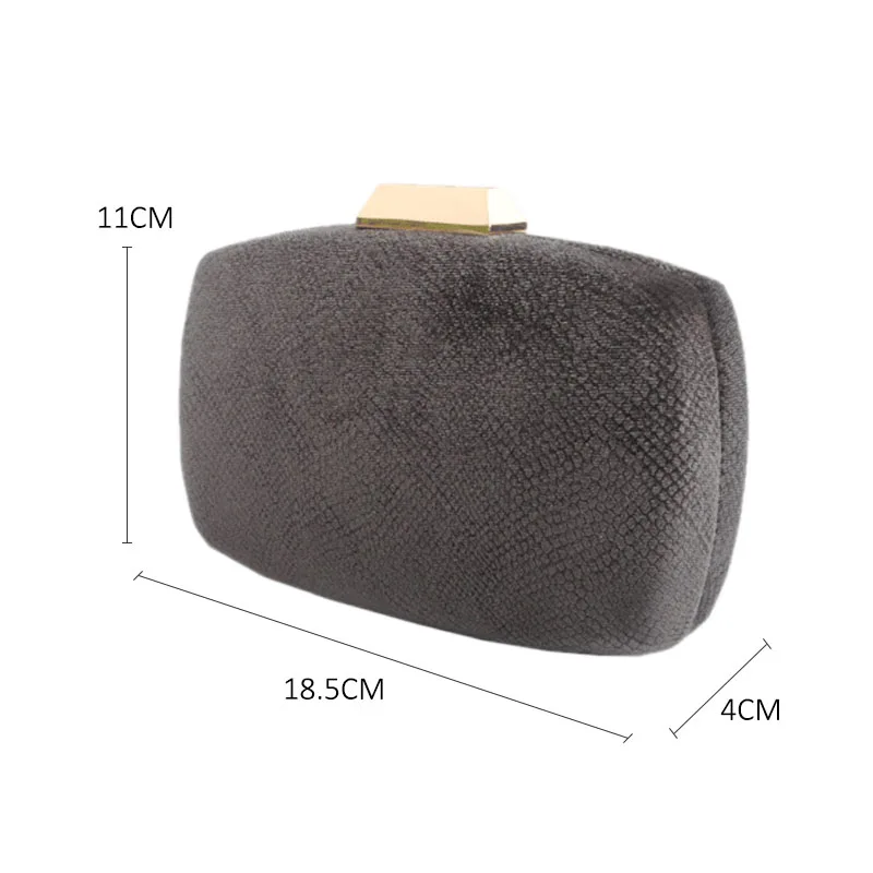 Модная металлическая женская сумка клатч с цепочкой сумки на плечо классический