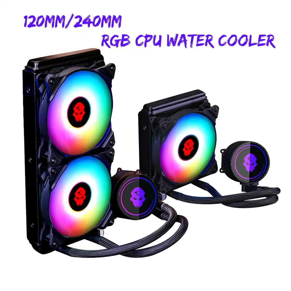 120 мм/240 мм 4Pin PWM RGB LED CPU кулер для воды охлаждение интегрированный кулер для процессора вентилятор охлаждения Радиатор для Inter LGA115x 2011 1366 AMD