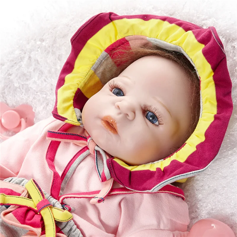 Силиконовые возрождается Куклы ребенка BJD с большим Средства ухода для век