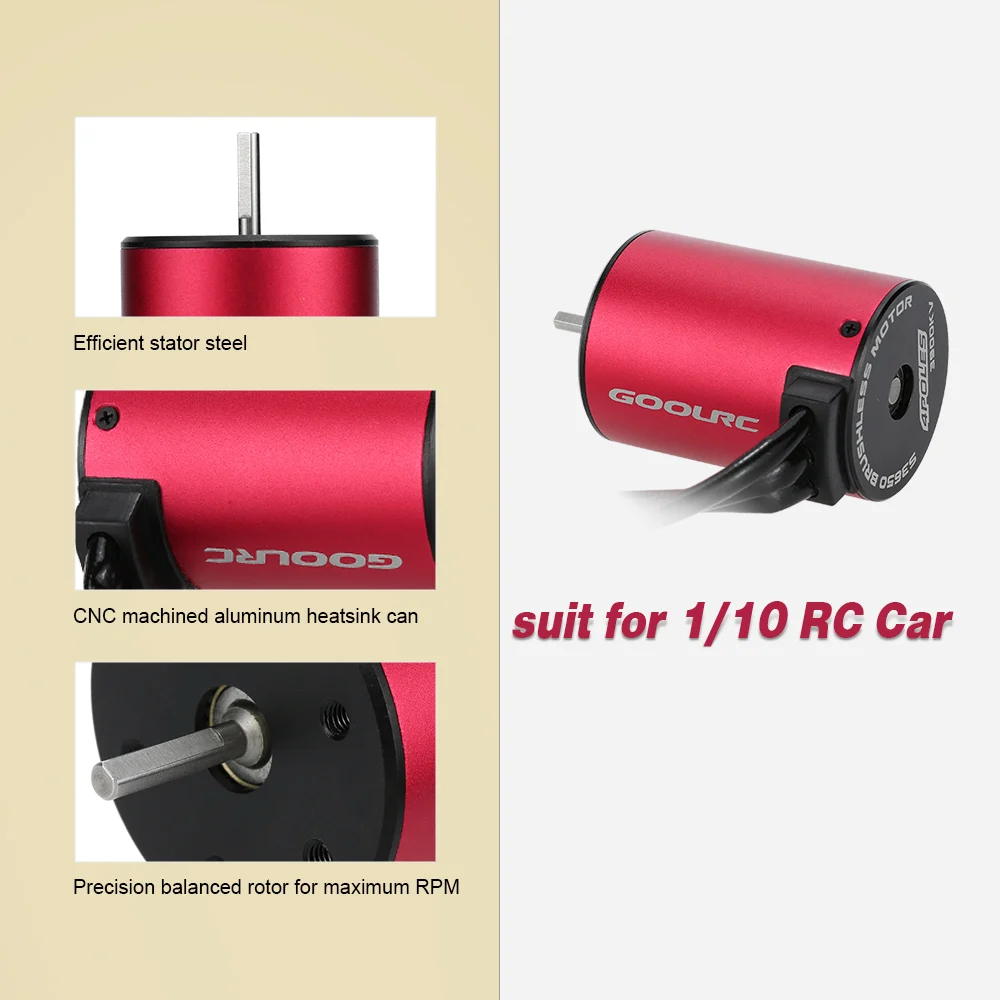 Оригинальный бесщеточный двигатель GoolRC S3650 3900KV 60A ESC и программная карта