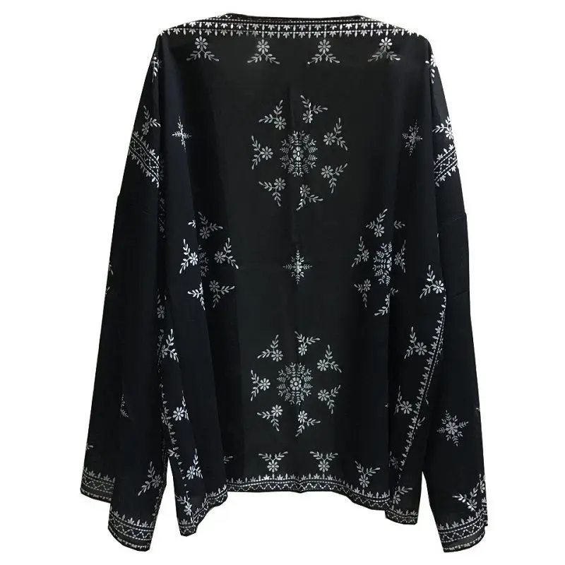 Женское кимоно с золотыми руками свободный винтажный шифоновый кардиган-кимоно