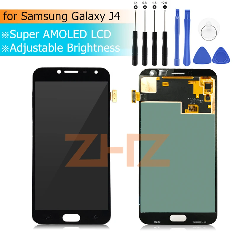 ЖК дисплей с дигитайзером сенсорного экрана для samsung galaxy J4 J400 супер Amoled 100%