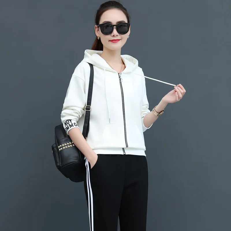 Спортивный костюм женские осенние Модный комплект из 2 предметов свободный