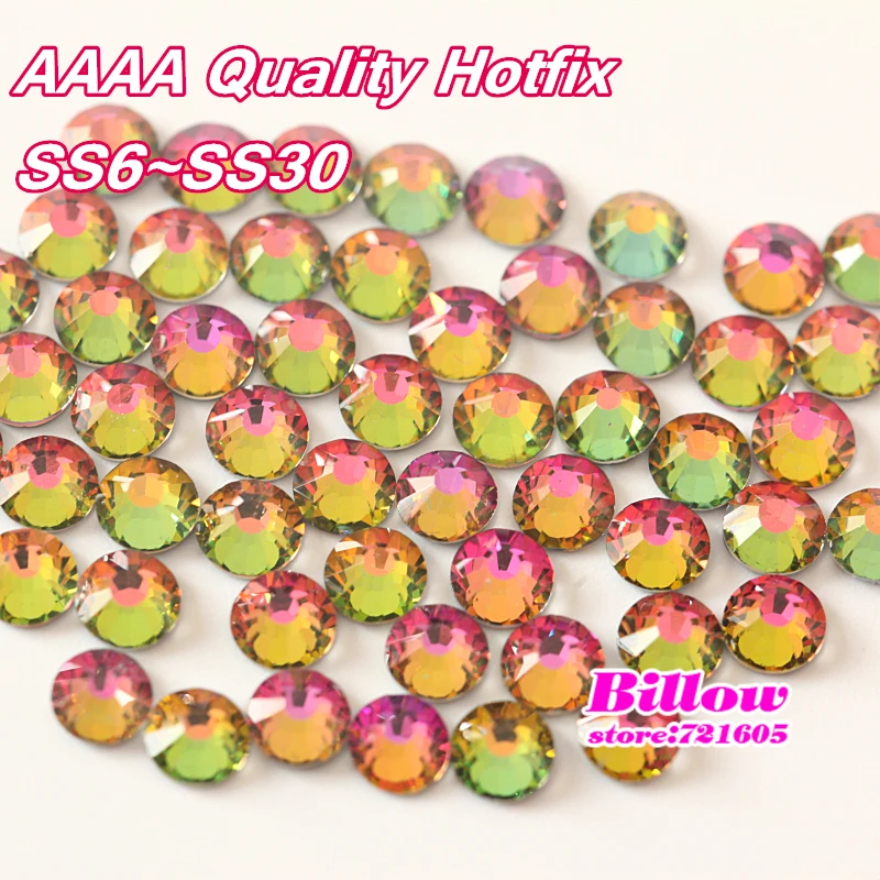 2028 SS6~SS30 High Quality Rainboe Hot Fix Rhinestone Glitter Crystal Flatback Strass Iron On for Clothes B3323 | Дом и сад