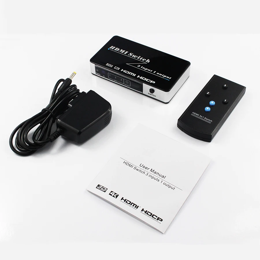 Новый 4 K x 2 HDMI переключатель 3x1 3 в 1 порта Двойной режим коммутатор 3D с ИК
