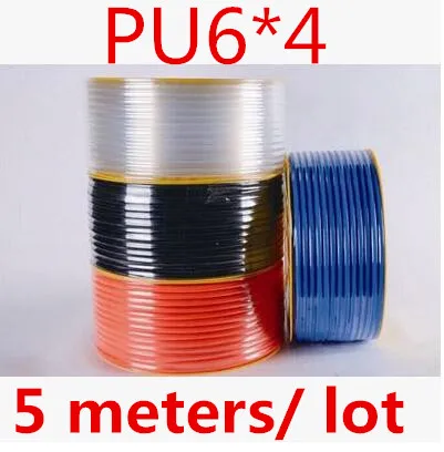 

5 м/лот PU6x4 6 мм OD 4 мм ID пневматический шланг из полиуретана PU6 * 4