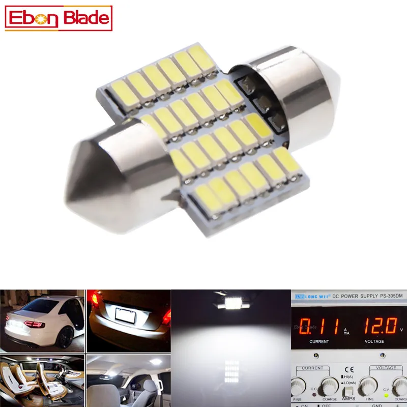 Светодиодная лампа C5W 12 В гирлянда 28 мм чип 3014 24 SMD 6000 К 2 шт.|Сигнальная лампа| |