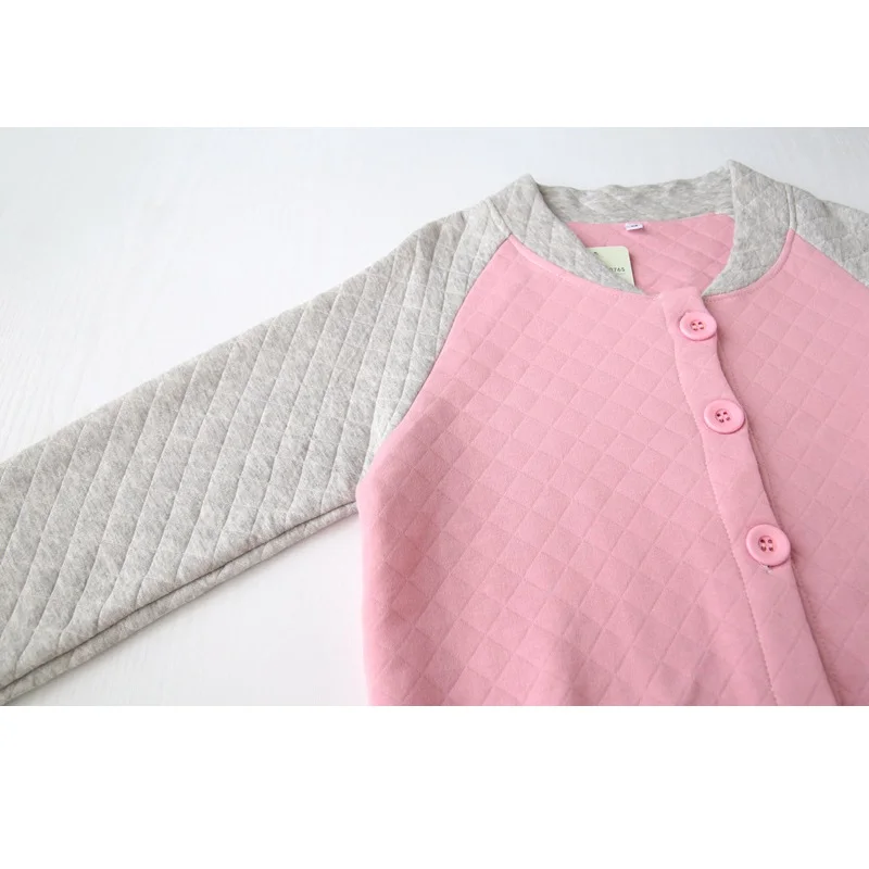 casual women men homewear autumn thicker warm cotton Pyjamas oversize sleepwear sporting style long sleeve tops raglan coat