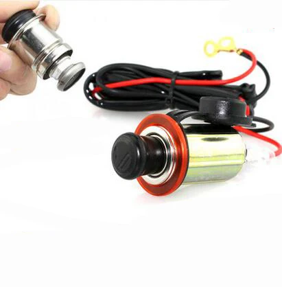 24v 60mmcable DC12V/24 V автомобильный прикуриватель автомобиля/мотоцикл изменение мощность Прикуриватель разъем и предохранитель& провод - Название цвета: 24v 60mmcable