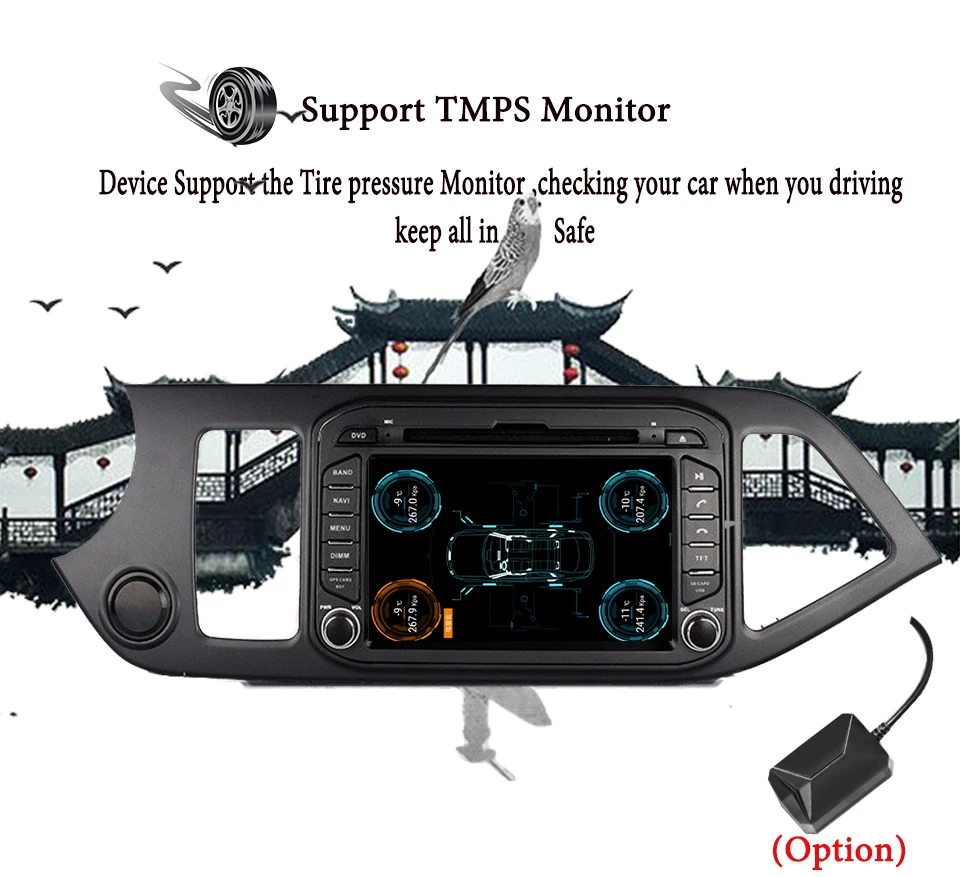 7/8 дюймов Android 9 0 GPS Стерео DVD Радио 4 Гб + 64 головное устройство для Kia Picanto Morning 2011 2016
