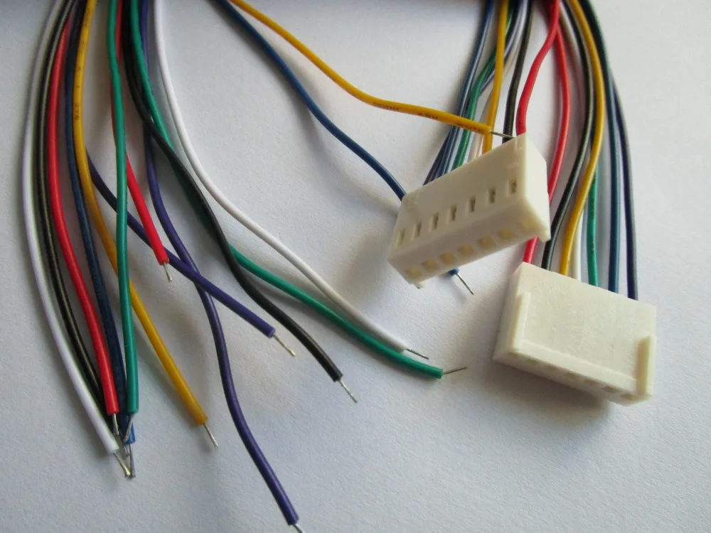 500 шт 2510 шаг 2 54 мм 7 контактный разъем с 26AWG 300 (12 &quot) кабель|pin socket connector|connector db9connector |