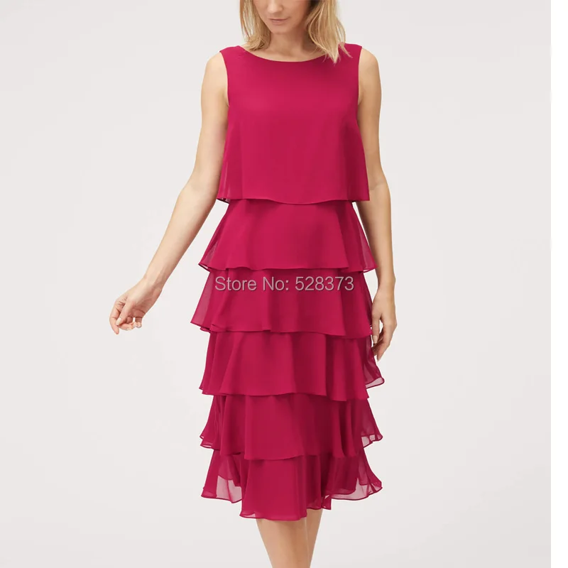 Шифоновое Платье Фуксия Купить