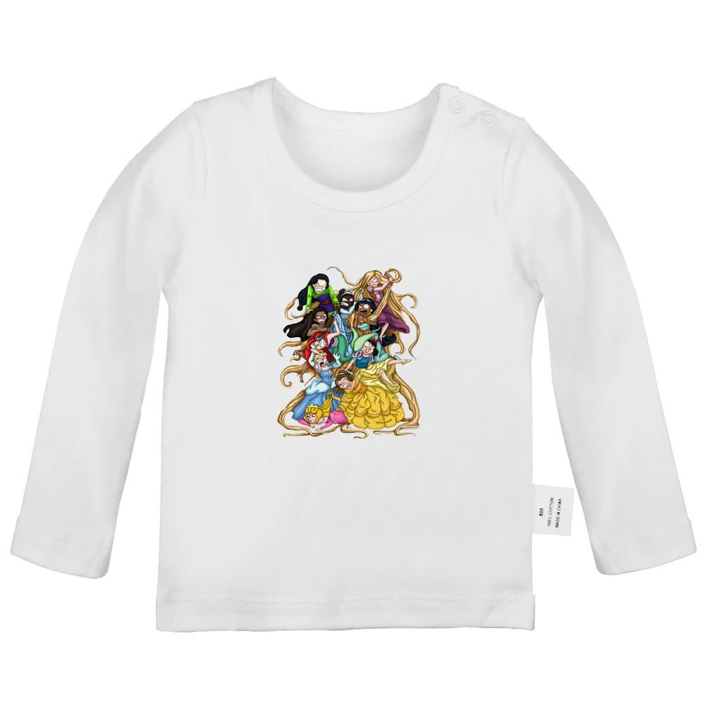 Принцесса Ариэль Белоснежка Алиса Рапунцель FOB рок-группа для новорожденных