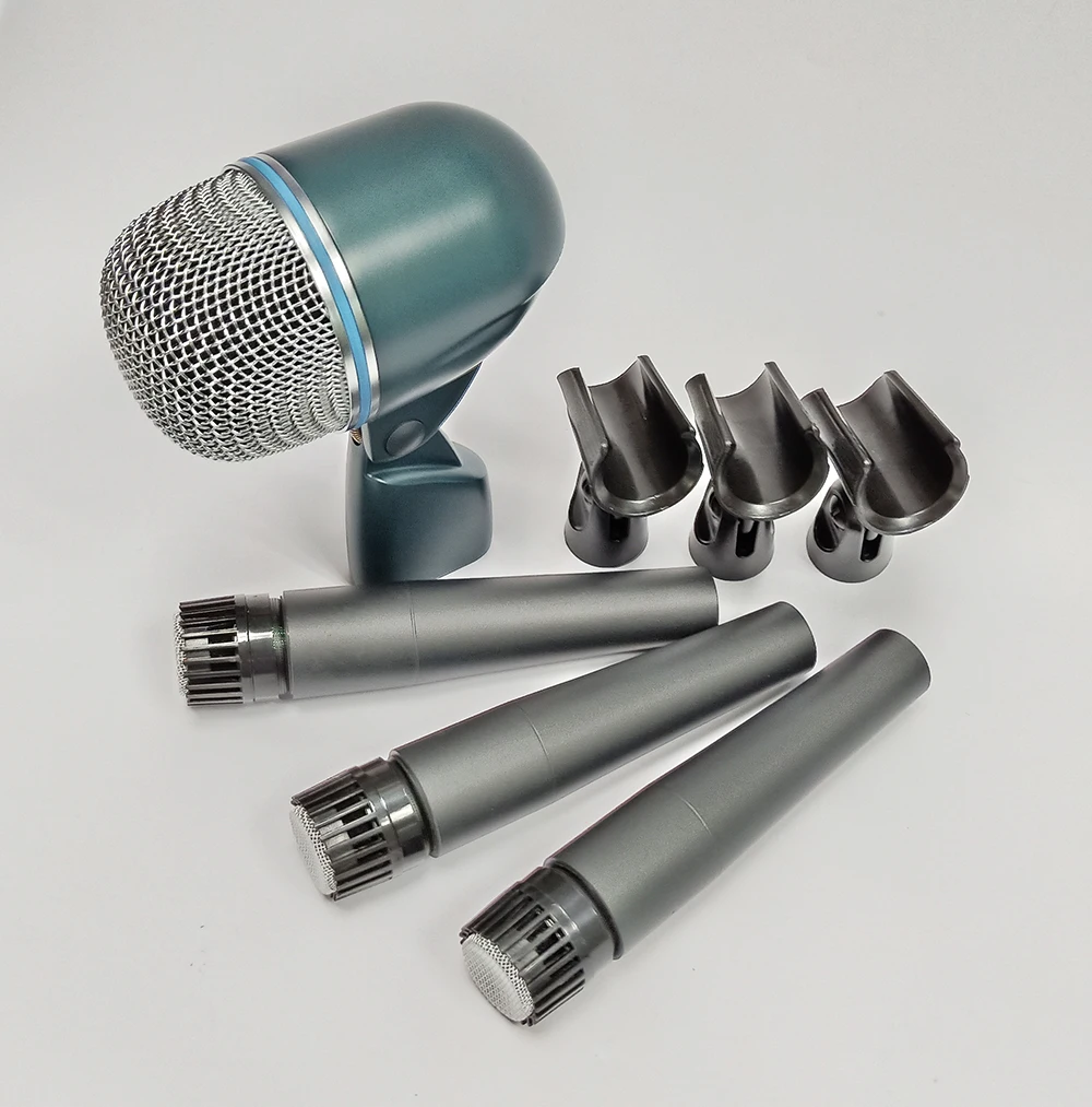 

Bass kick snare tom drum kit microphone instrument percussion dynamic pickup mic mike Beta52A SM 57 DMK57 52