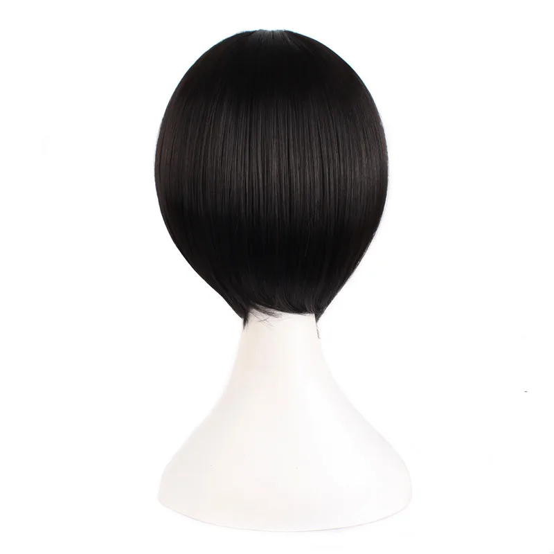Brownish Black MapofBeauty 1" короткий прямой коричневый синий черный белый блондин парик термостойкий костюм косплей парики натуральные искусственные синтетические волосы - Цвет: Brownish Black