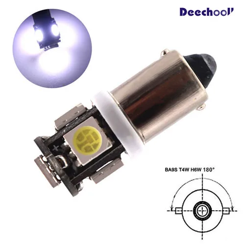 BA9S 5SMD-Cool W 5SMD 5050 светодиодный BA9S T4W 233 байонетный белый Sidelight 6SMD 5630 интерьерные купольные лампы для чтения - Испускаемый цвет: BA9S 5SMD-Cool W