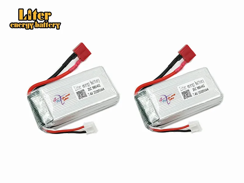 2 шт./компл. 7 4 в 2500 мАч 903462 Lipo Батарея 12423 12428 для Wltoys гусеничный автомобиль V 25c