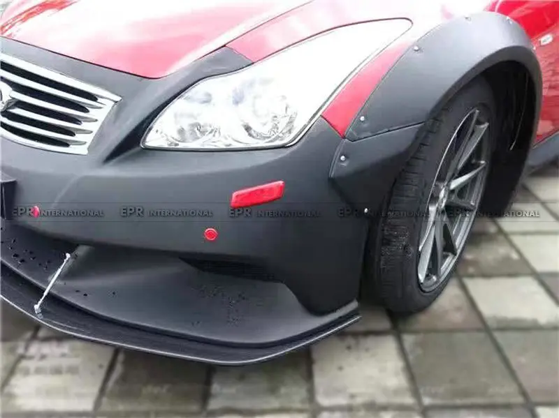 Автомобильный Стайлинг для Infiniti G37 FRP волокна Стекло фунтов лёгкий нейлоновый трос Стиль переднее крыло 4 шт. волокно Стекло колеса Flare Арка гонки комплект для кузова автомобиля отделкой