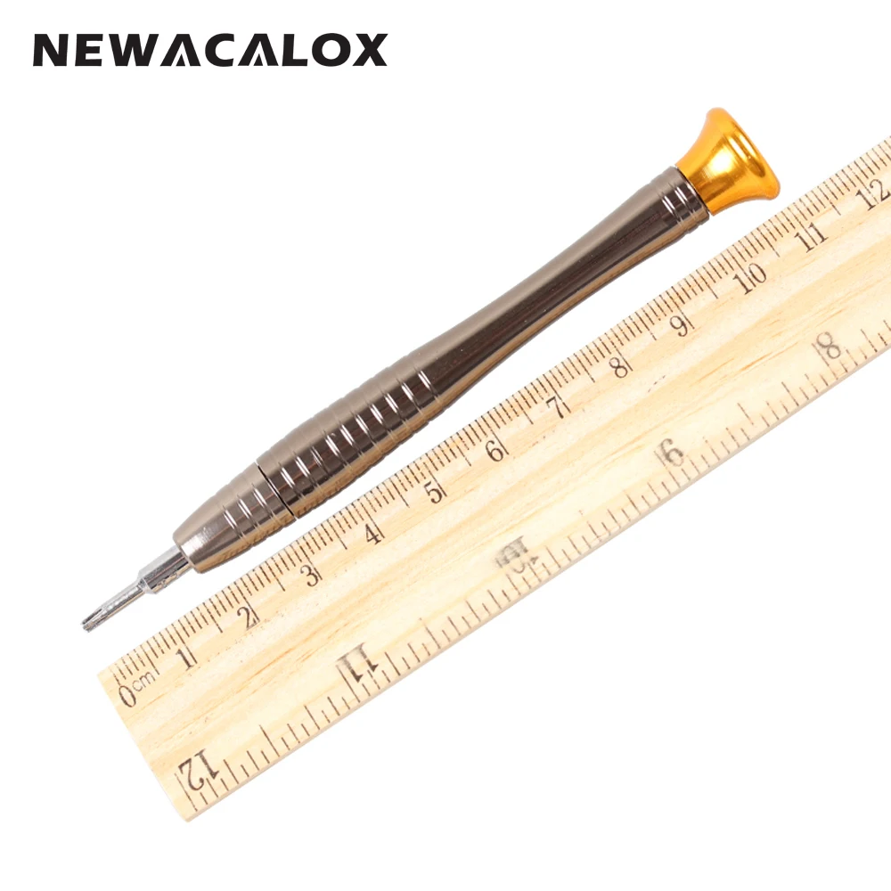 NEWACALOX 25 в 1 кошелек карманный точный магнитный Phillips отвертка для мобильного