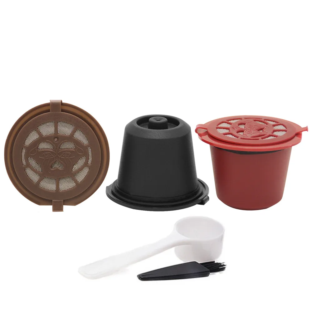 Кофе капсула для Nespresso многоразового кофе фильтры капсула чашка капельница кофе аксессуары получить 1 ложка 1 кисточка - Цвет: 3 colors