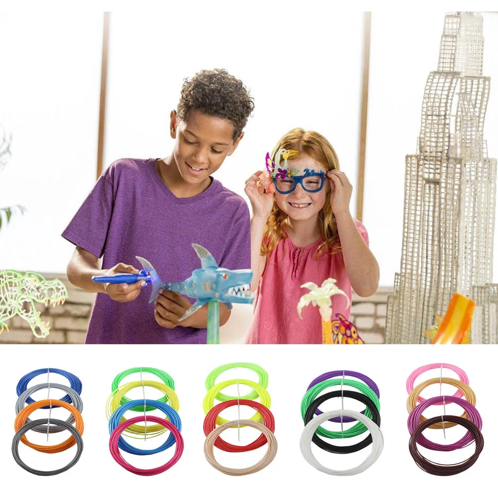 АБС пластик для 3d ручки CREOZONE PLA 20 цветов в комплекте 1 75 мм 10 м 32 фута|abs for pen|3d pen