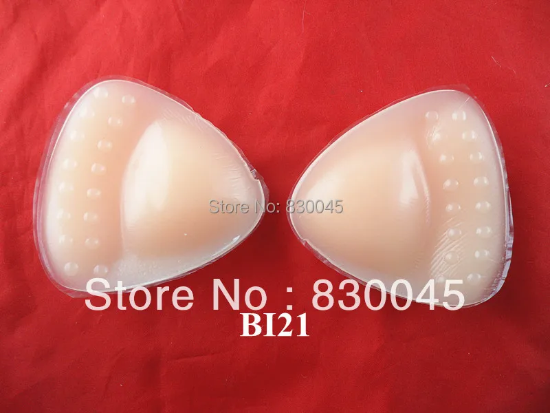 

100%silicone Massage Spot Triangle-shaped Bra insert Bra Pads with Pretty Box BI21