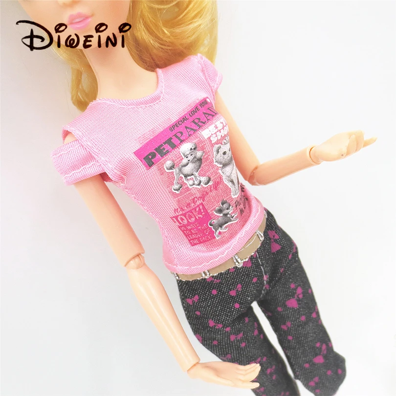 Fashion Handmade daily clothes suits For Barbie Doll Clothes Blouse Outfit Baby kid Toys for girl's Gift barbie dolls acessorios | Игрушки