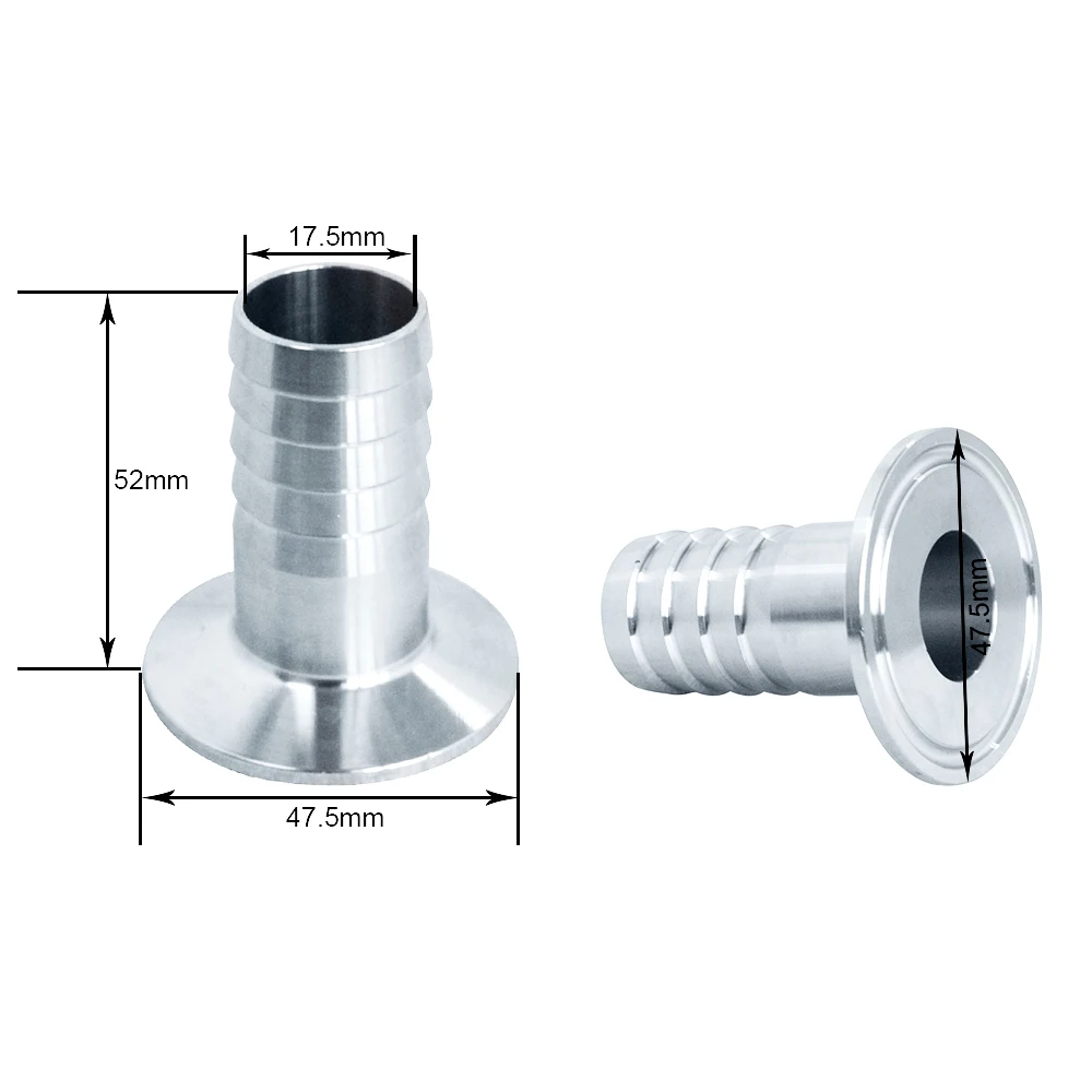 MEGAIRON 1&quotOD 25mm Stainless Steel SUS SS316 Sanitary Hose Barb Pipe Fitting Ferrule OD 50.5mm fit 1.5&quot Tri Clamp | Обустройство