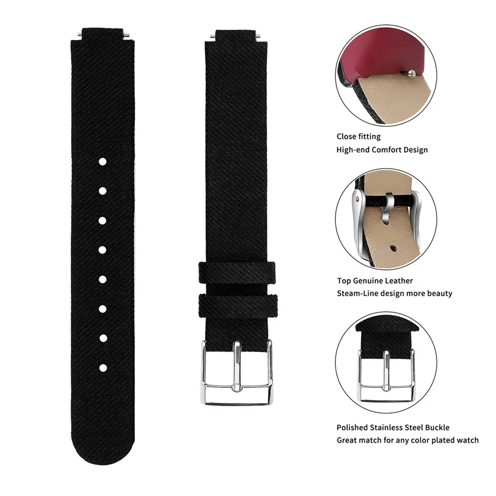 Холщовый кожаный ремешок для Fitbit Inspire/Inspire HR Smartwatch Замена нейлоновая плетеная ткань ремешок для часов браслет