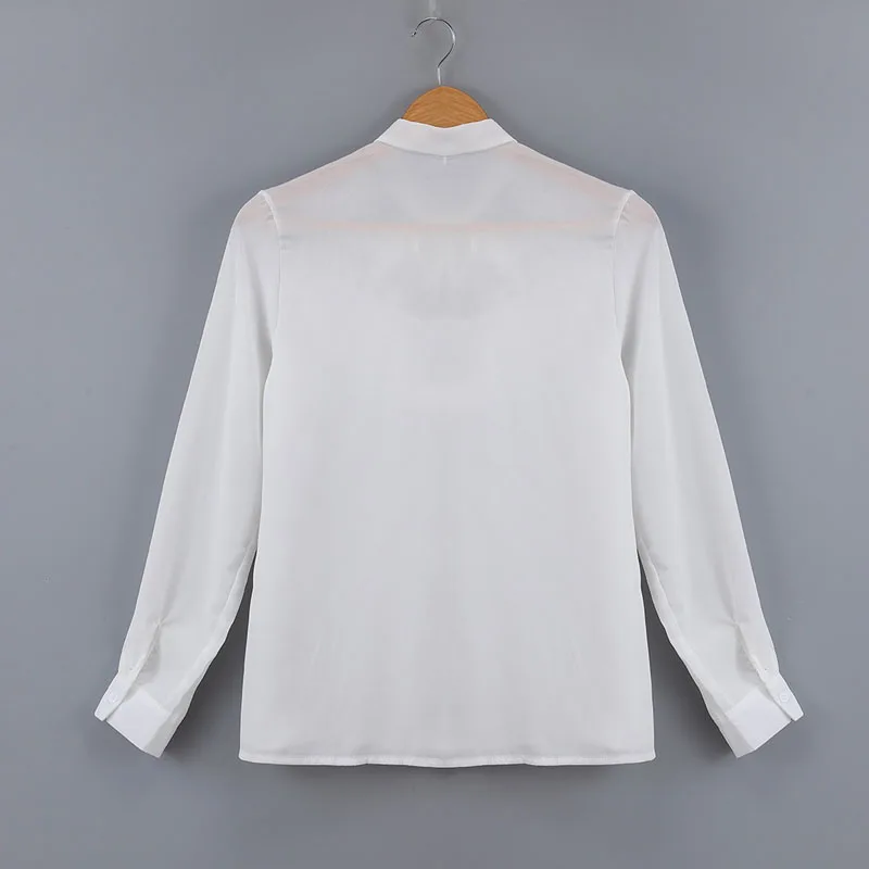 Женская блузка в викторианском стиле белая шифоновая элегантная кружевная