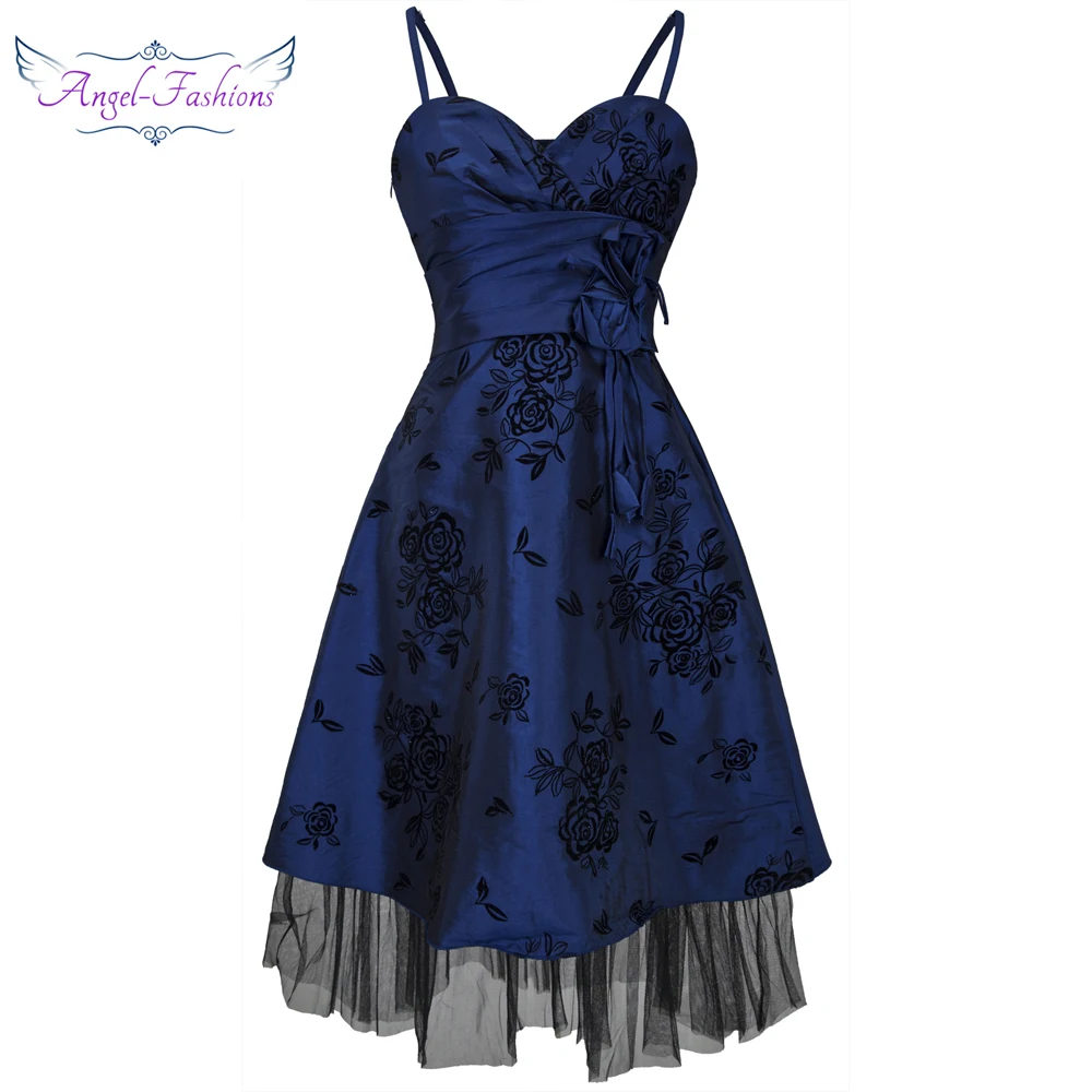 Плиссированные с v образным вырезом Цветочные Лук вечерние коктейльные платья