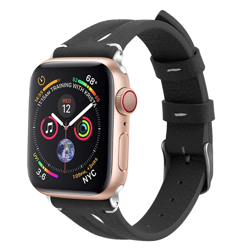 1 Кожаный ремешок для часов Apple Watch 38 мм 44 мм 40 мм 42 мм кожаный ремешок сменные браслеты для Iwatch браслет 83008 - Цвет ремешка: 1