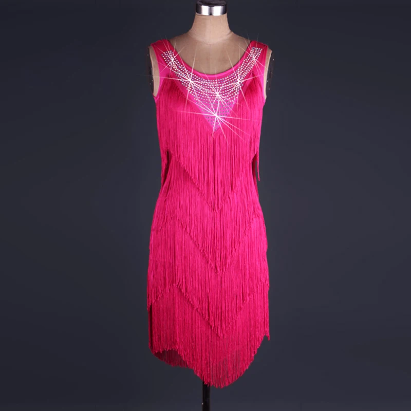 Платье для латинских танцев на заказ сексуальное платье без рукавов с кисточками