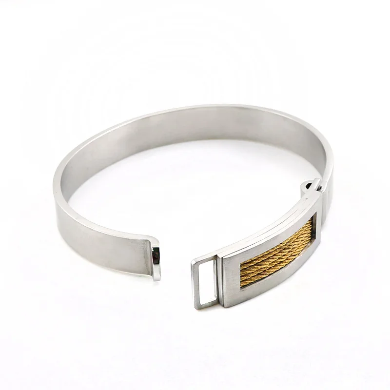 Браслеты из нержавеющей стали 10 мм для мужчин и женщин с винтовым замком Tyme Jewelry On.