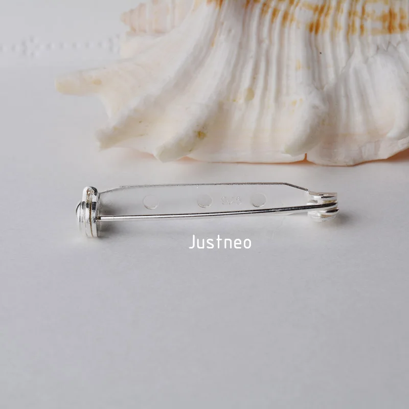 Твердый серебристый Нагрудный значок с застежкой-булавкой ручной работы пустая