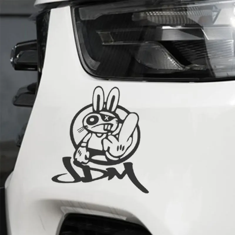 Забавный кролик jdm наклейка для автомобиля и наклейки автомобилей Стайлинг
