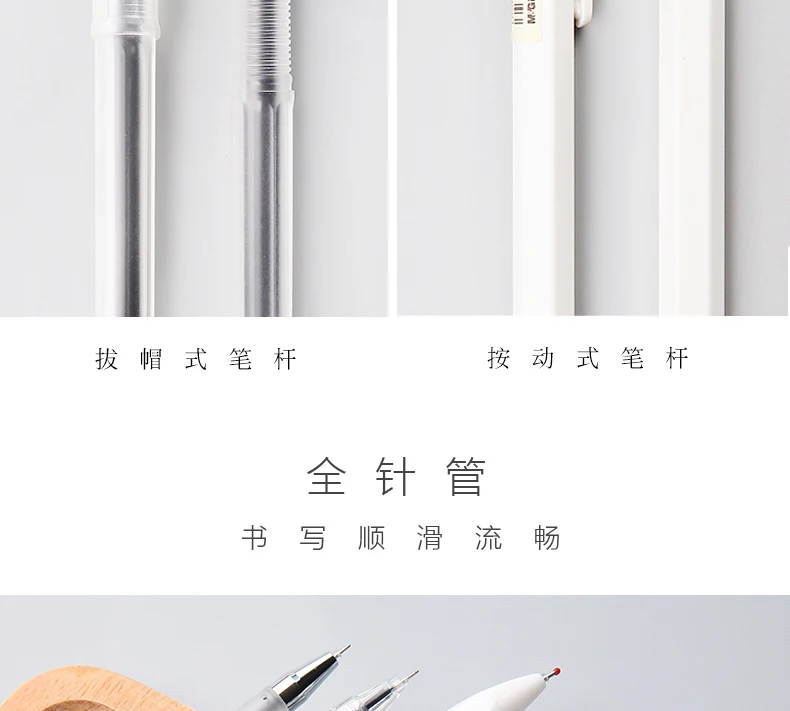 10/20 шт M& G MUJI стильная гелевая ручка с ароматом серии 0,5/0,35 мм гелевая ручка простая матовая черная ручка для пресса коробка для ручек