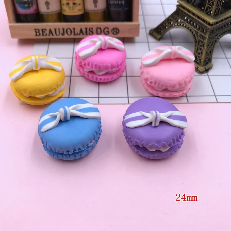 round mix color Горячая милый кавайный красочный глиняный Макарон для рукоделия, украшения для телефона, скрапбукинг, сделай сам - Цвет: round mix color