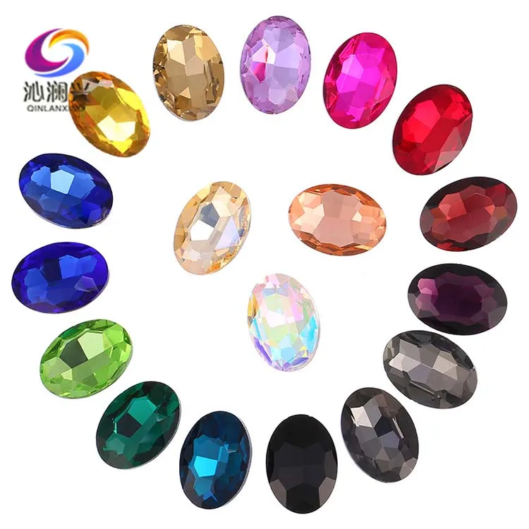 

Free shipping Factory sales Oval shape pointback High quality Glass loose rhinestones,nail art/Diy/Clothing accessories