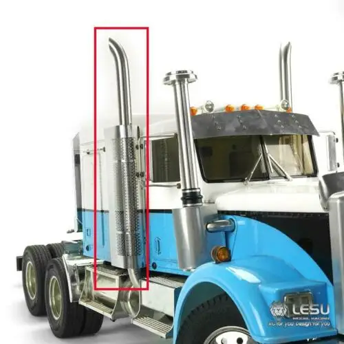 LESU металлическая выхлопная труба дымоход 1/14 RC DIY Tmy King Hauler трактор грузовик
