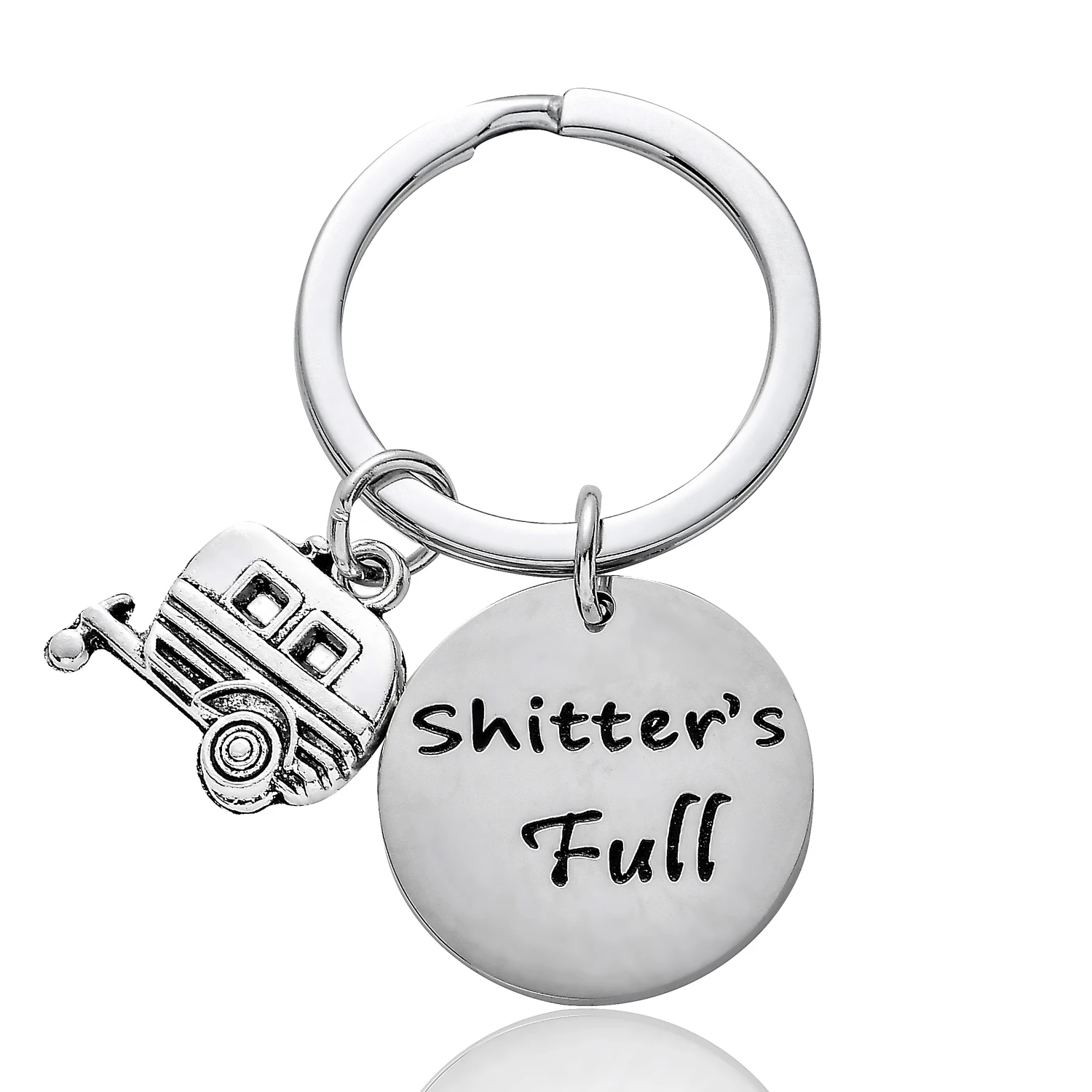 Брелок Shitter's Full из нержавеющей стали брелок Happy Camper для автомобиля RV Кемпинговый