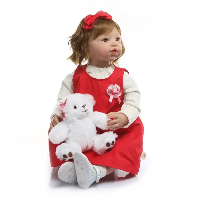 Реалистичная кукла-реборн 80 см мягкая силиконовая виниловая кукла-Реборн