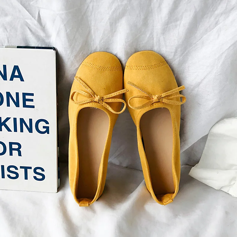 Большие размеры; женские балетки на плоской подошве; яркие цвета; слипоны на плоской подошве; женские лоферы; мягкая обувь на плоской подошве с бантом; удобная обувь; zapatos mujer; 7472 - Цвет: Цвет: желтый