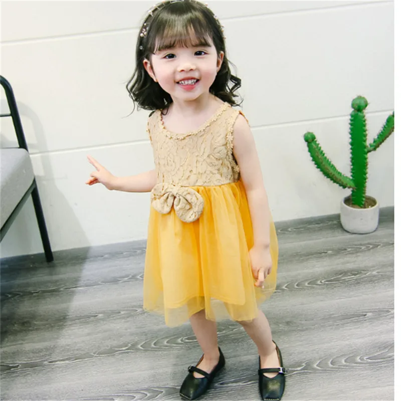Baby Girls Dresses 1 Birthday Party Clothing Patchwork Kids Princess Dress For Sleeveless Vestidos 0-4 Yrs | Детская одежда и