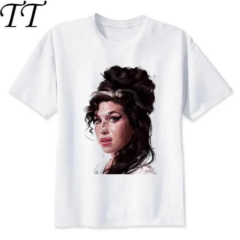 Amy winehouse Мужская футболка летняя с принтом для мальчиков аниме брендовая одежда